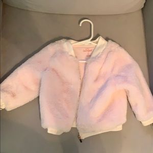 Luxe faux fur baby bomber jacket